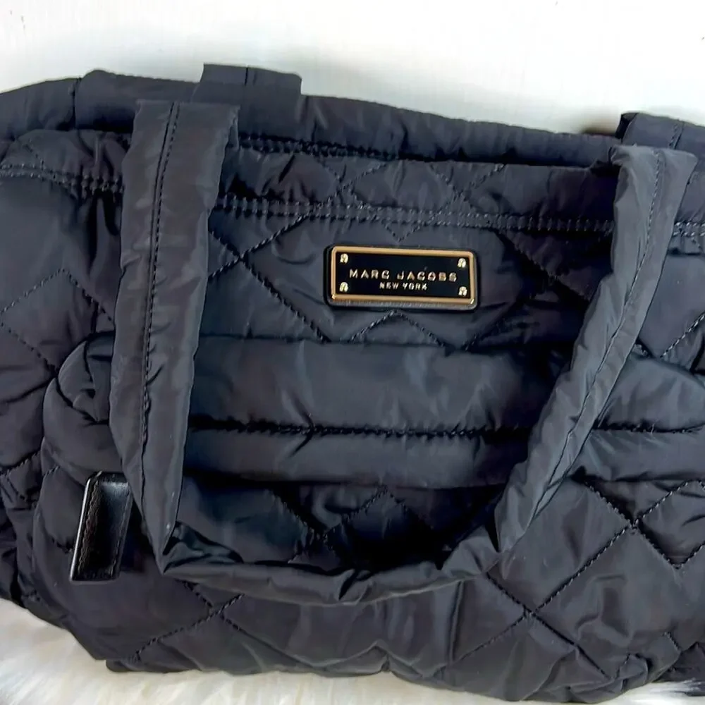Marc Jacob’s Black Crossbody Nylon Quilted Diaper Travel Tote Bag